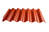 Кровельный лист Волнаколор, 625х1097х6 мм, красно-коричневый - L135